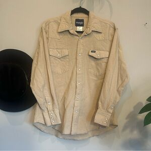 Wrangler Tan Dress Shirt for Men